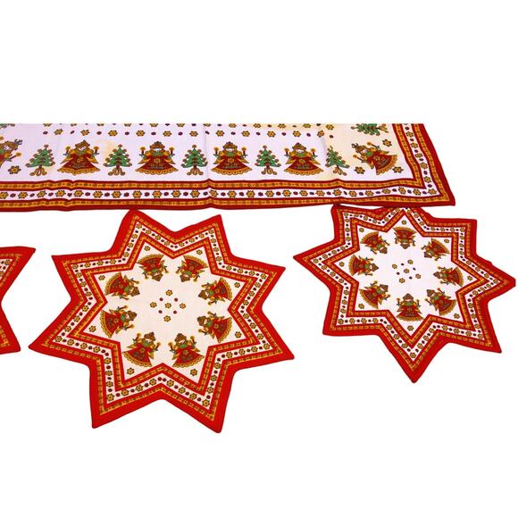 Vintage Kolf Austria Christmas Star Napkins and Table Runner Set READ - Picture 9 of 11